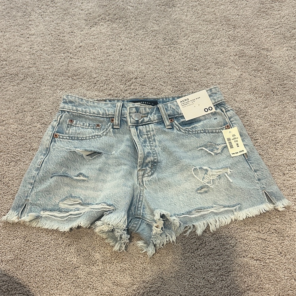 Aeropostale Vintage High Rise Jean Shorts - 2.5" (Non Stretch)